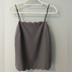 Banana Republic grey silk tank